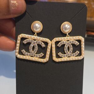 Elegant Gold and Silver Pearl Earrings